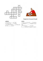 English worksheet: Preposition Crossword Puzzle
