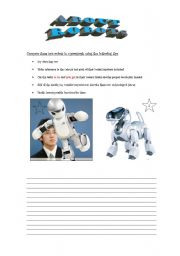 English Worksheet: Writing: ABOUT ROBOTS