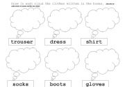 English worksheet: clothes