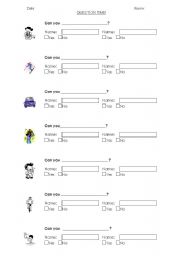 English Worksheet: What can they do?