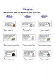 English Worksheet: Shopping