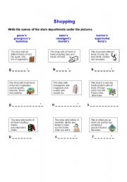 English Worksheet: Shopping