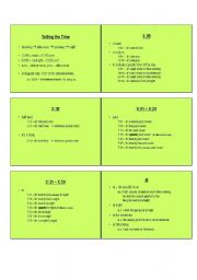 English Worksheet: Telling the Time & the Prepositions of Time