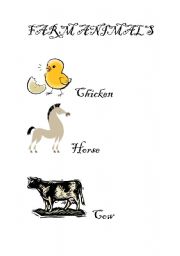 English worksheet: Farm Animals