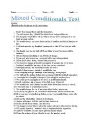 English Worksheet: Conditionals