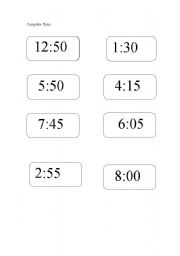 English worksheet: What time is it?