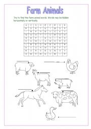 English Worksheet: FARM ANIMALS