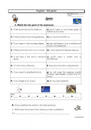 English Worksheet: Sports