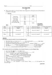 English Worksheet: Simple Past