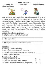 English Worksheet: Comprehension