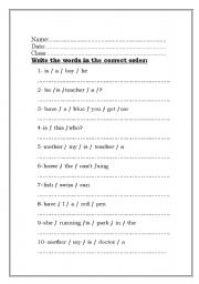 English Worksheet: Revision