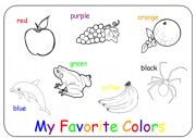 English Worksheet: My Favorite Colors