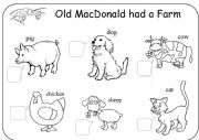 English Worksheet: Old MacDonald Had A Farm