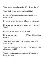 English Worksheet: Movie Discussion