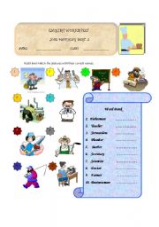 English Worksheet: Jobs Match Part-2