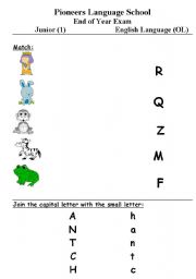 English worksheet: Alphabet