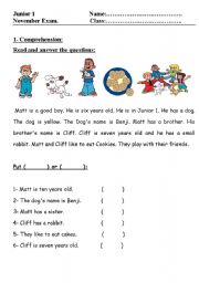 English Worksheet: 1- Comprehension: