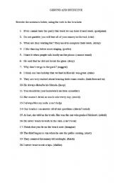 English Worksheet: gerund and infinitive