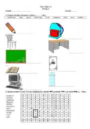 English worksheet: English test