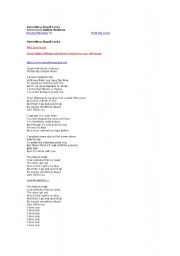 English Worksheet: song - something stupid