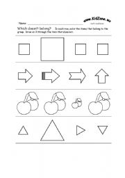 English Worksheet: Which items doesnt belong?