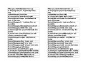 English Worksheet: Speaking Practice for verb patterns
