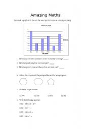 English Worksheet: Amazing Maths!