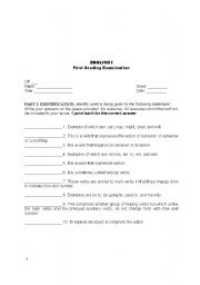 English Worksheet: VERBS
