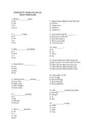 English Worksheet: grammar for beginners