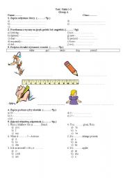 English worksheet: English test