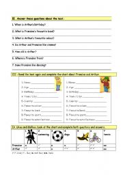 English Worksheet: likes test-part2