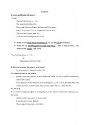 English Worksheet: passive