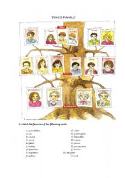 English Worksheet: Family