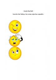 English Worksheet: Feelings