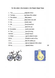 English Worksheet: Present Simple