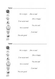 English Worksheet: Feelings