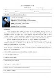 English Worksheet: Test: Keanu Reeves
