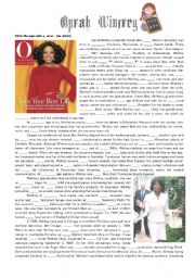Oprah Winfrey - fill in the missing articles