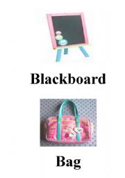 English Worksheet: classroom objects