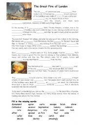 English Worksheet: The Great Fire of London