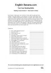 English Worksheet: test 2