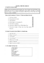 English Worksheet: Presentation