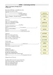 English Worksheet: Jobs - Shania Twains song 