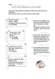 English Worksheet: Advertisements