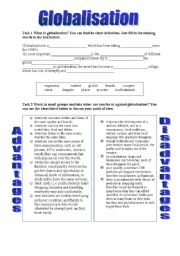 English Worksheet: Globalisation