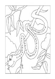 English Worksheet: Wordsnake