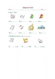 English worksheet: english test