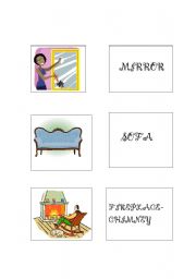 English worksheet: Furniture game