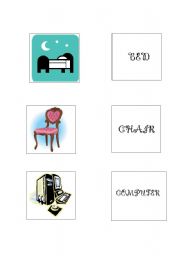 English Worksheet: furniture game part 3