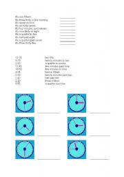 English worksheet: Time Practise